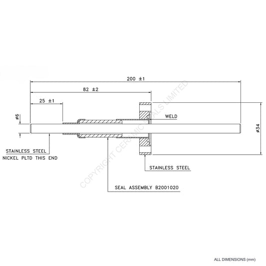 10kV Single Feedthrough Flanged
