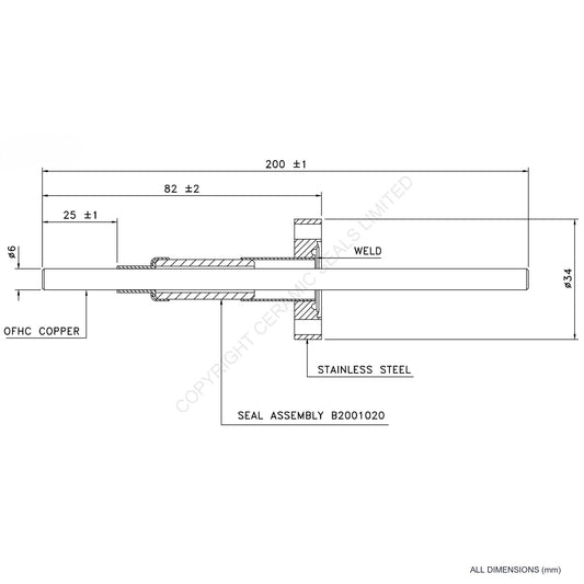 10kV Single Feedthrough Flanged