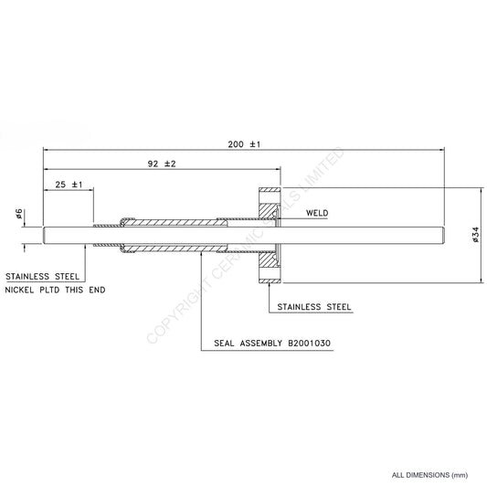 15kV Single Feedthrough Flanged