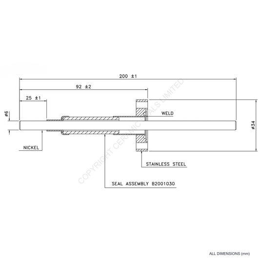 15kV Single Feedthrough Flanged
