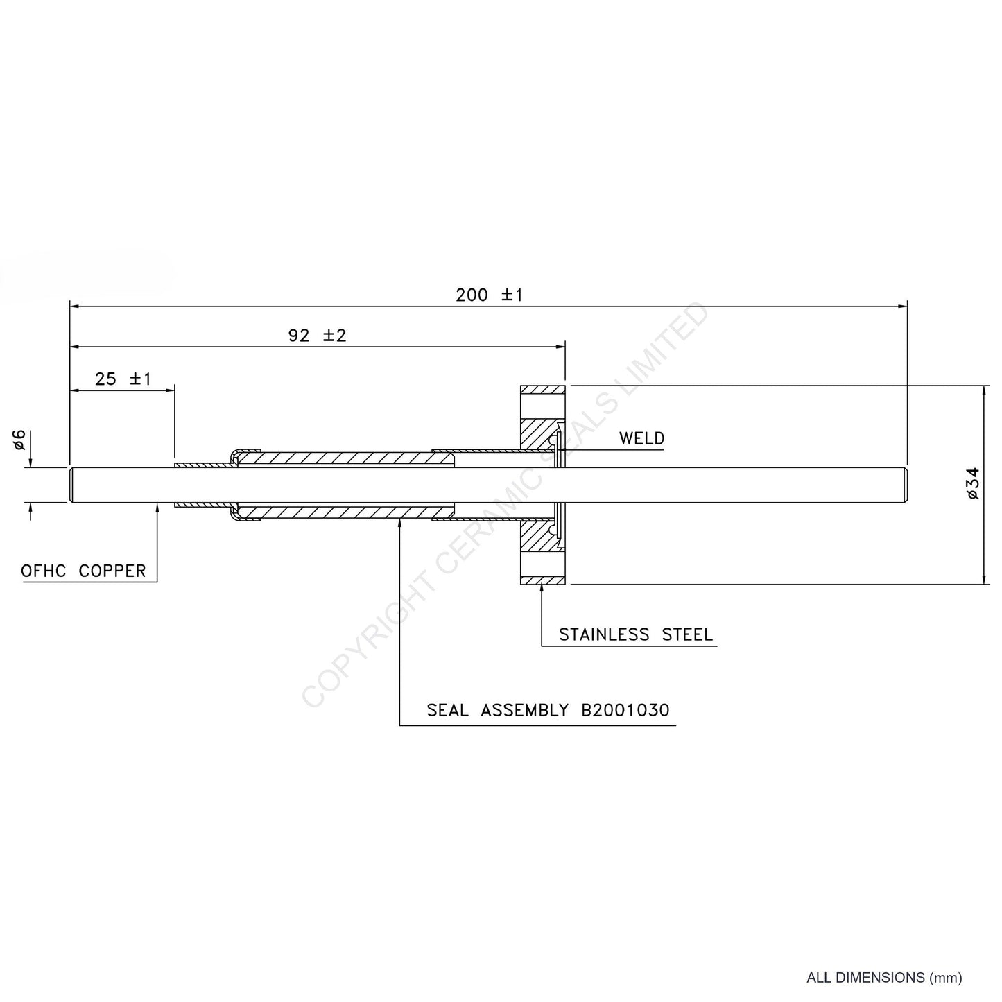 15kV Single Feedthrough Flanged