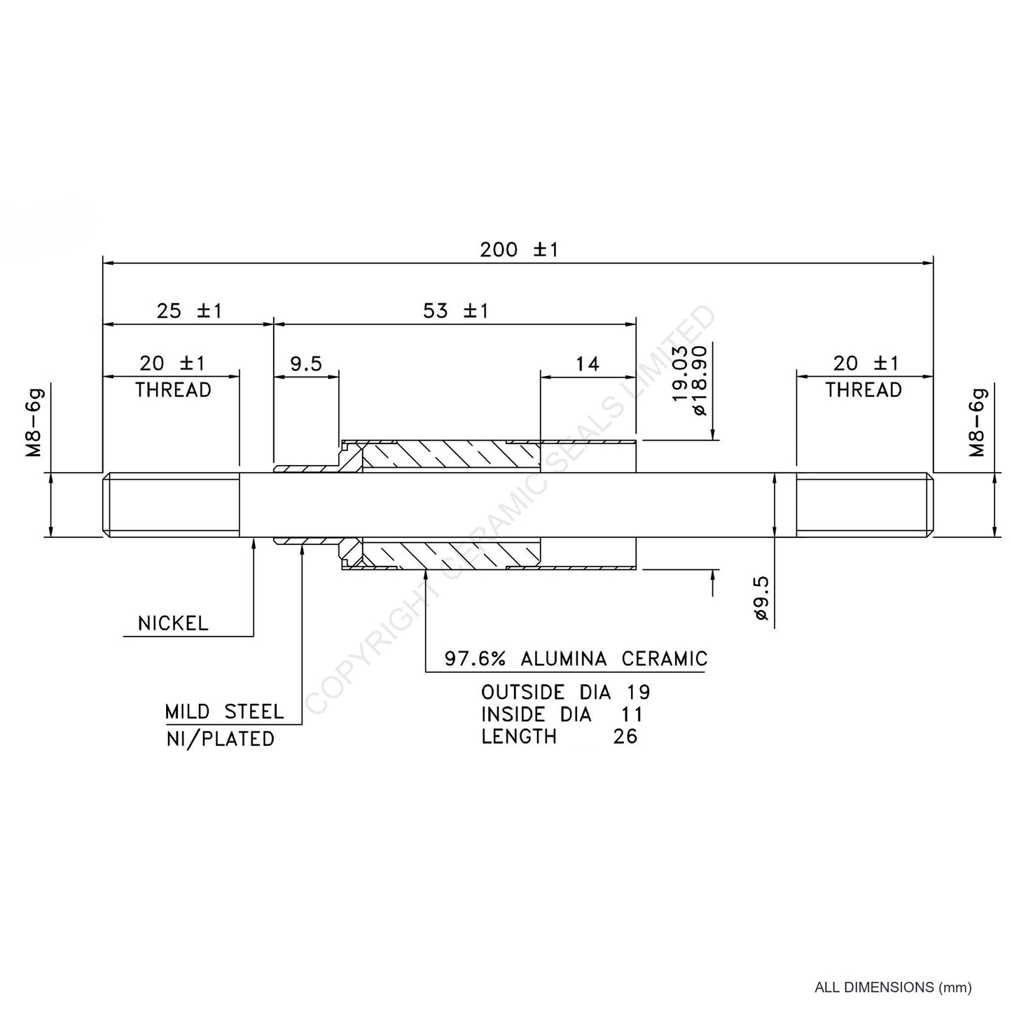 10kV Feedthrough