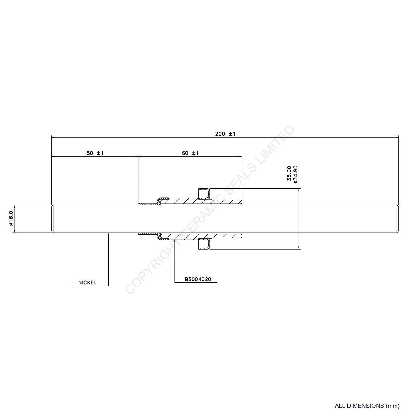 10kV Ceramic Metal Seal