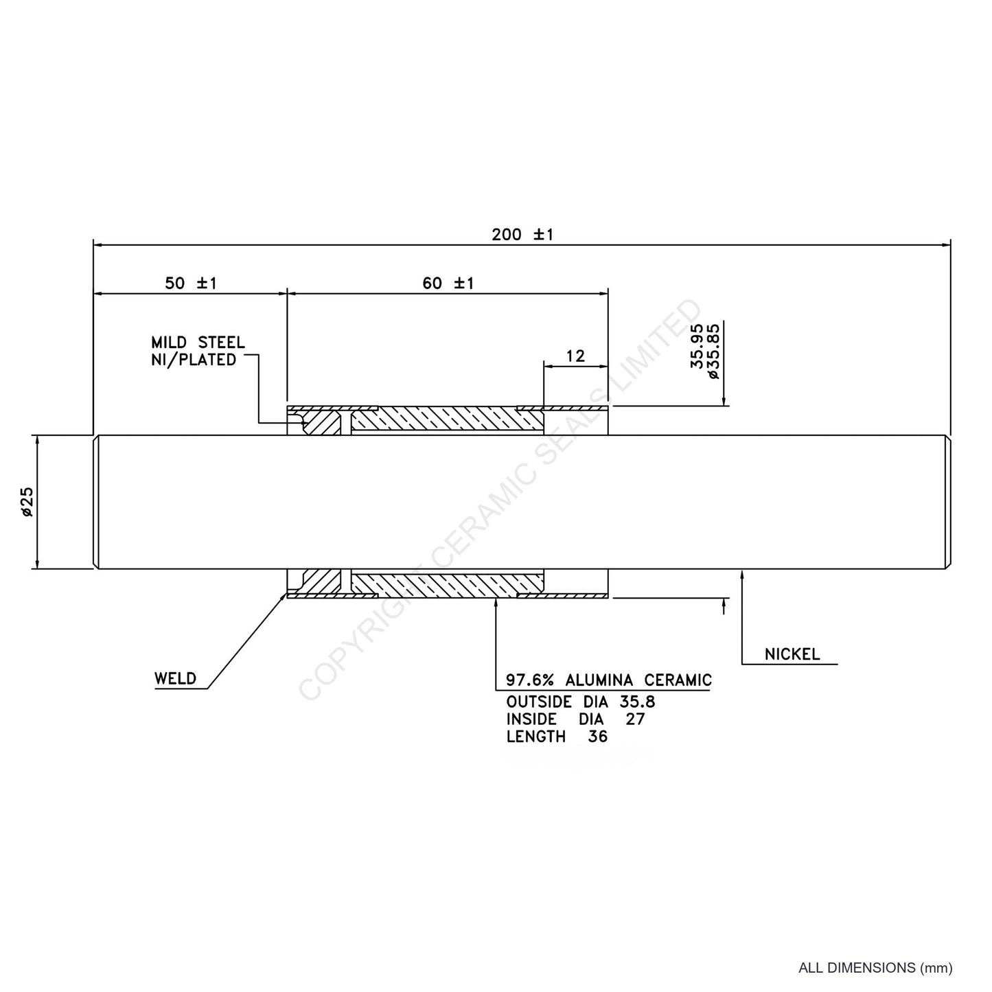15kV Metal Ceramic Seal