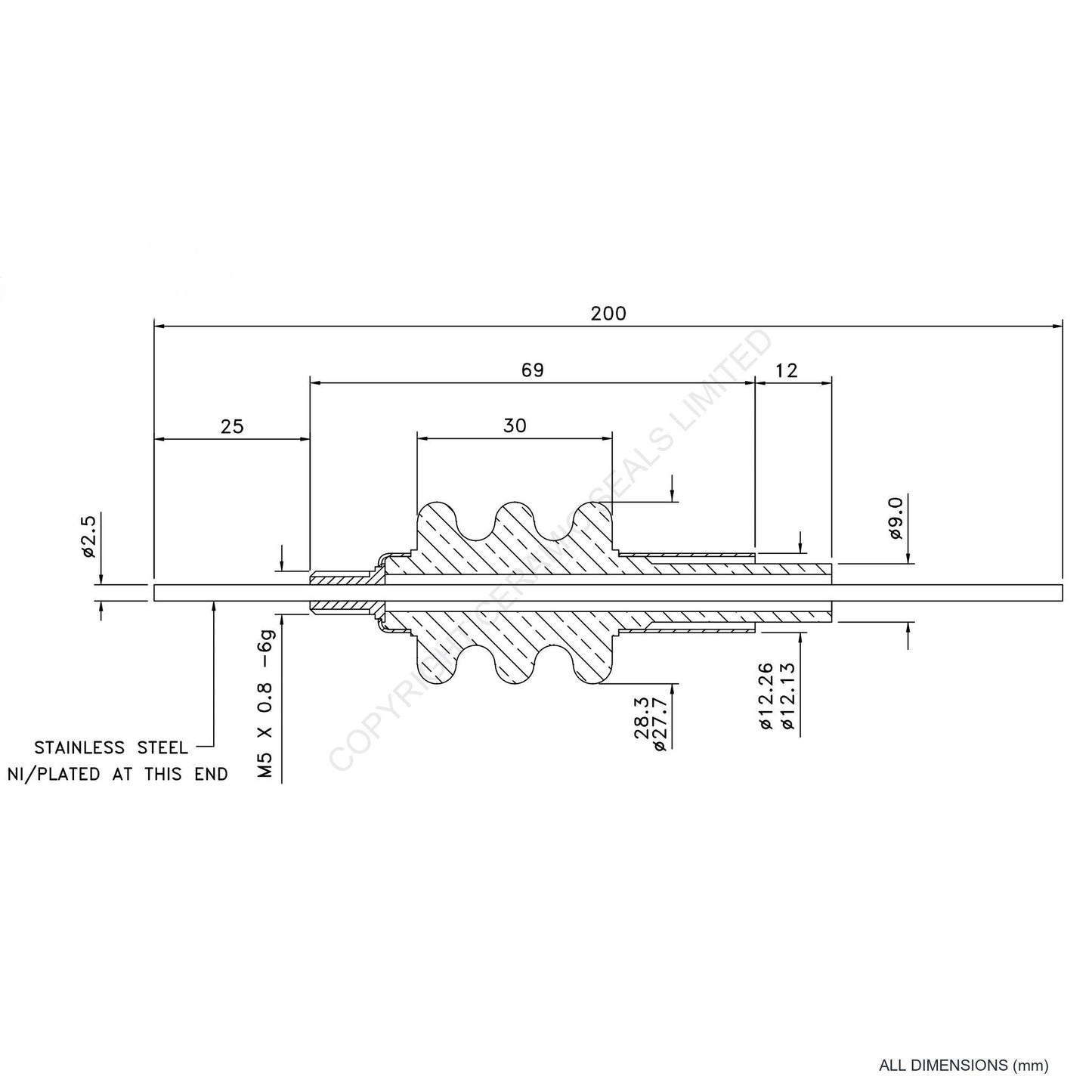 30kV Feedthrough Assembly