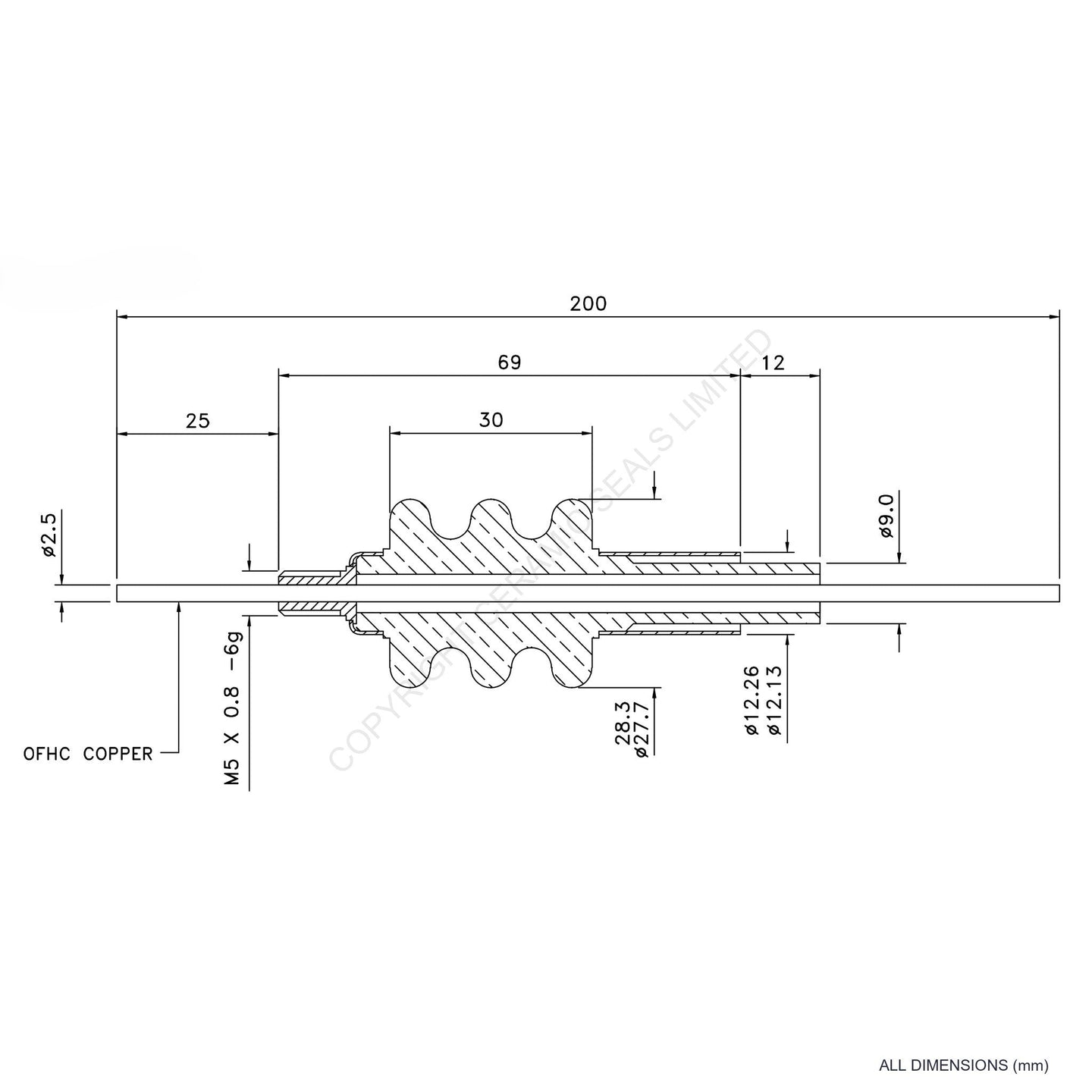 30kV Feedthrough Assembly