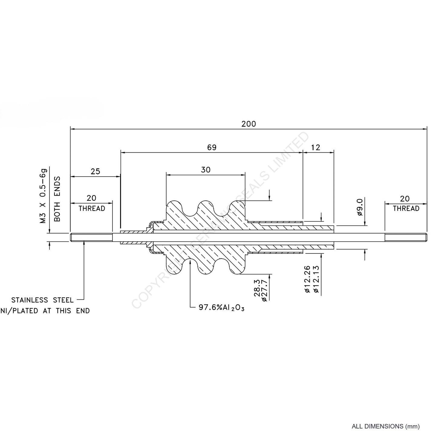 30kV Feedthrough Assembly