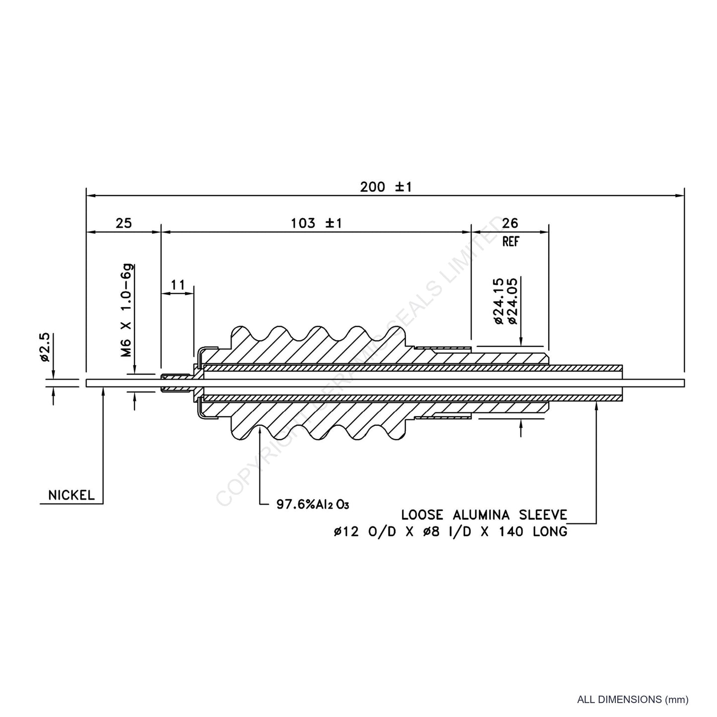 60kV Feedthrough Assembly