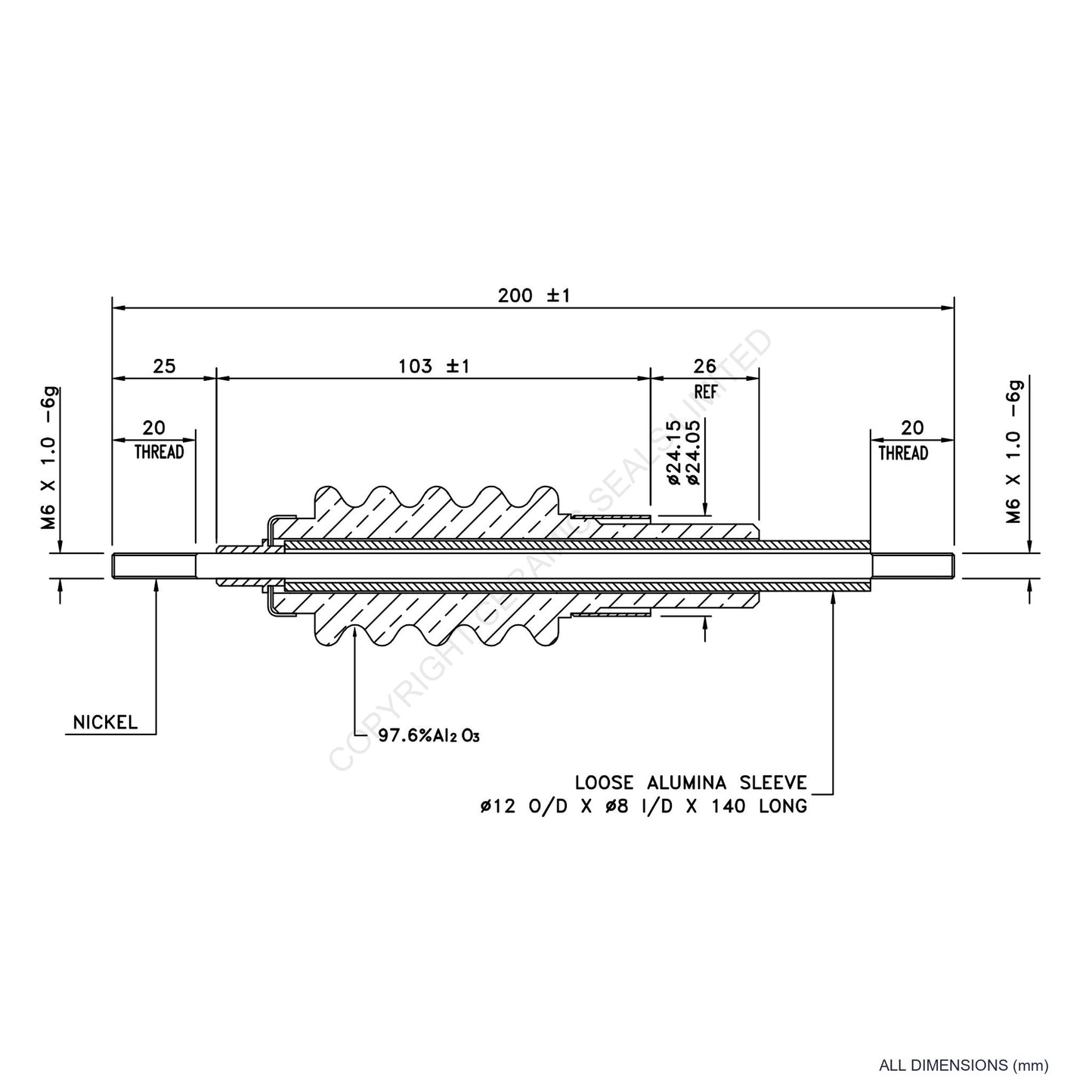 60kV Feedthrough Assembly