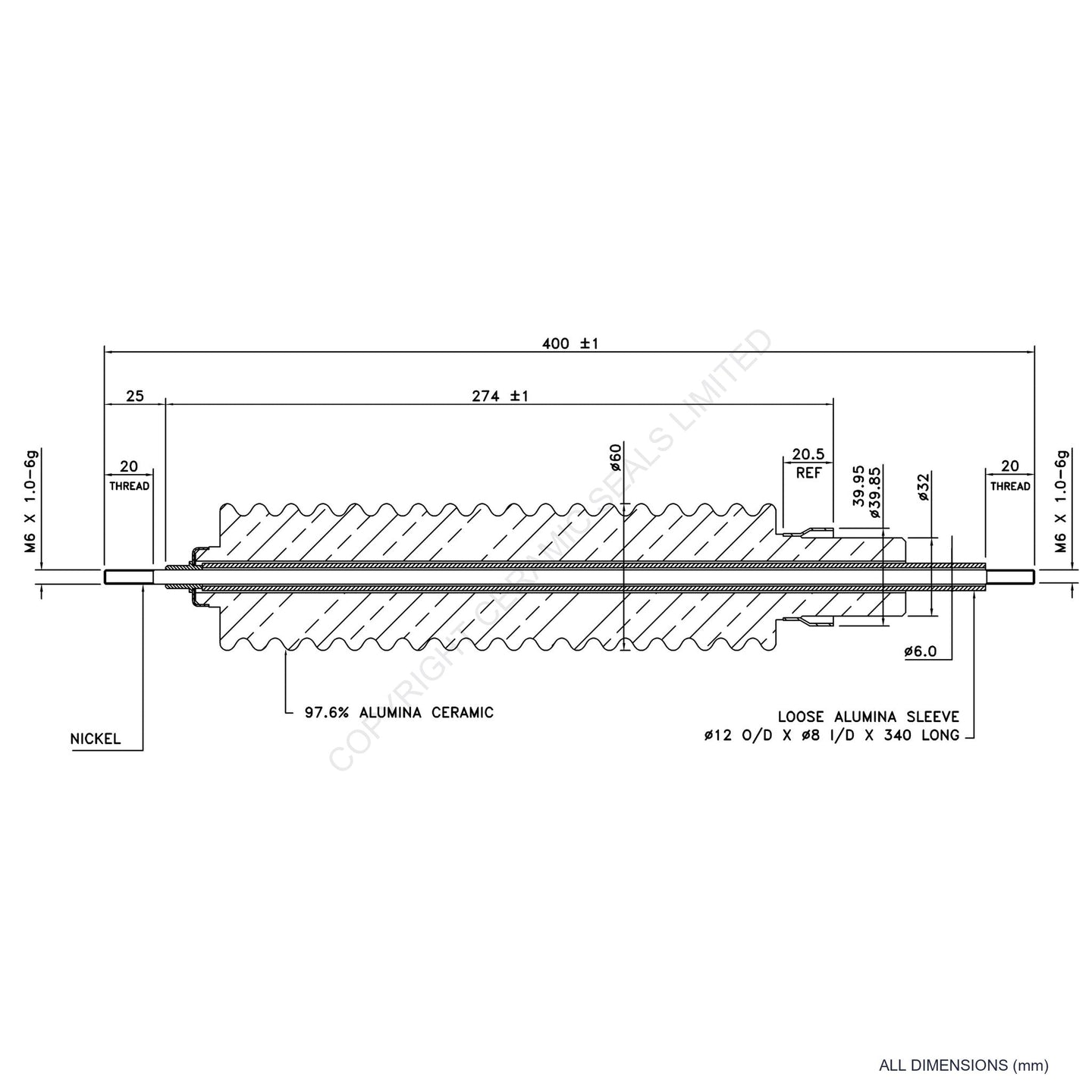 150kV Feedthrough Assembly