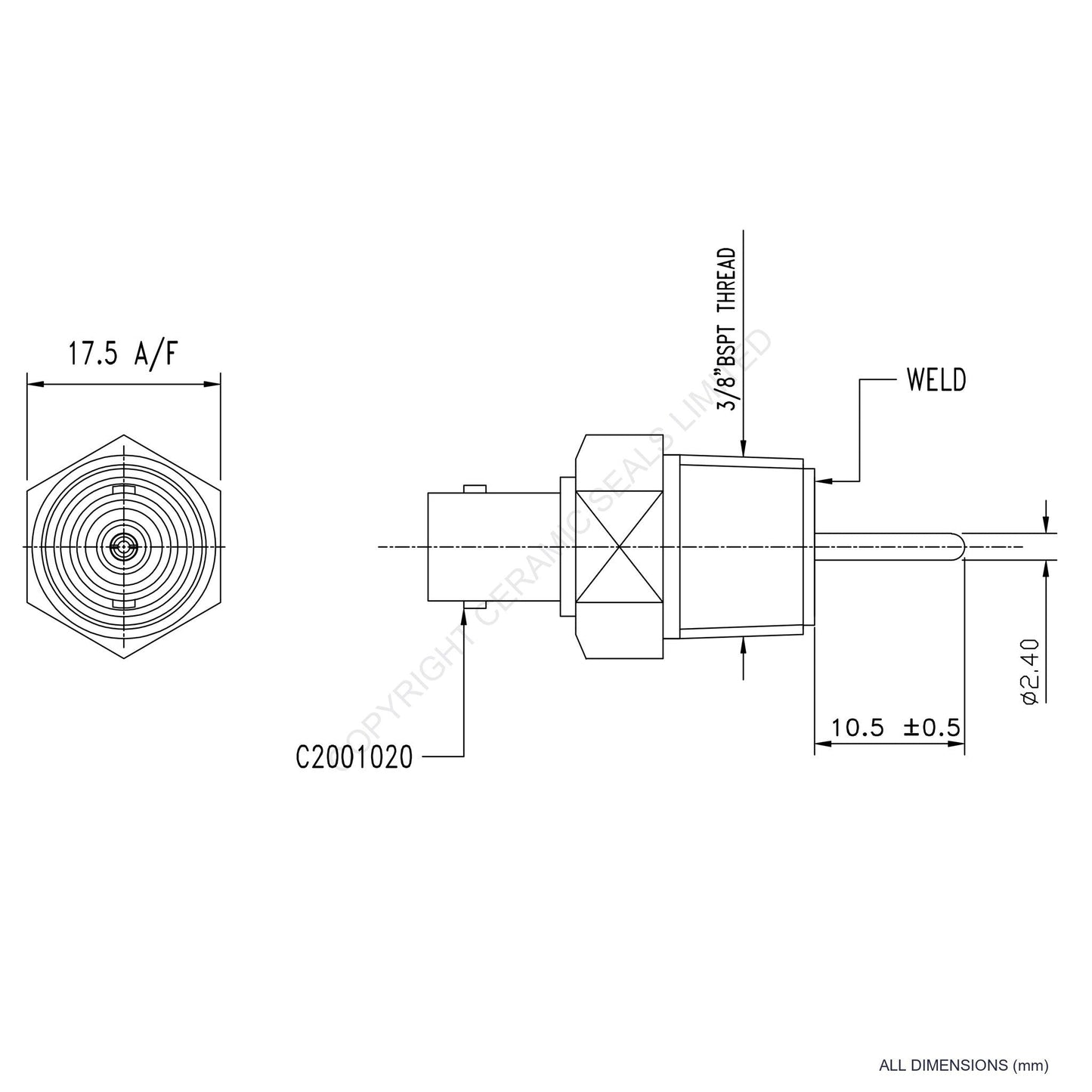 500V BNC Bulkhead Feedthrough
