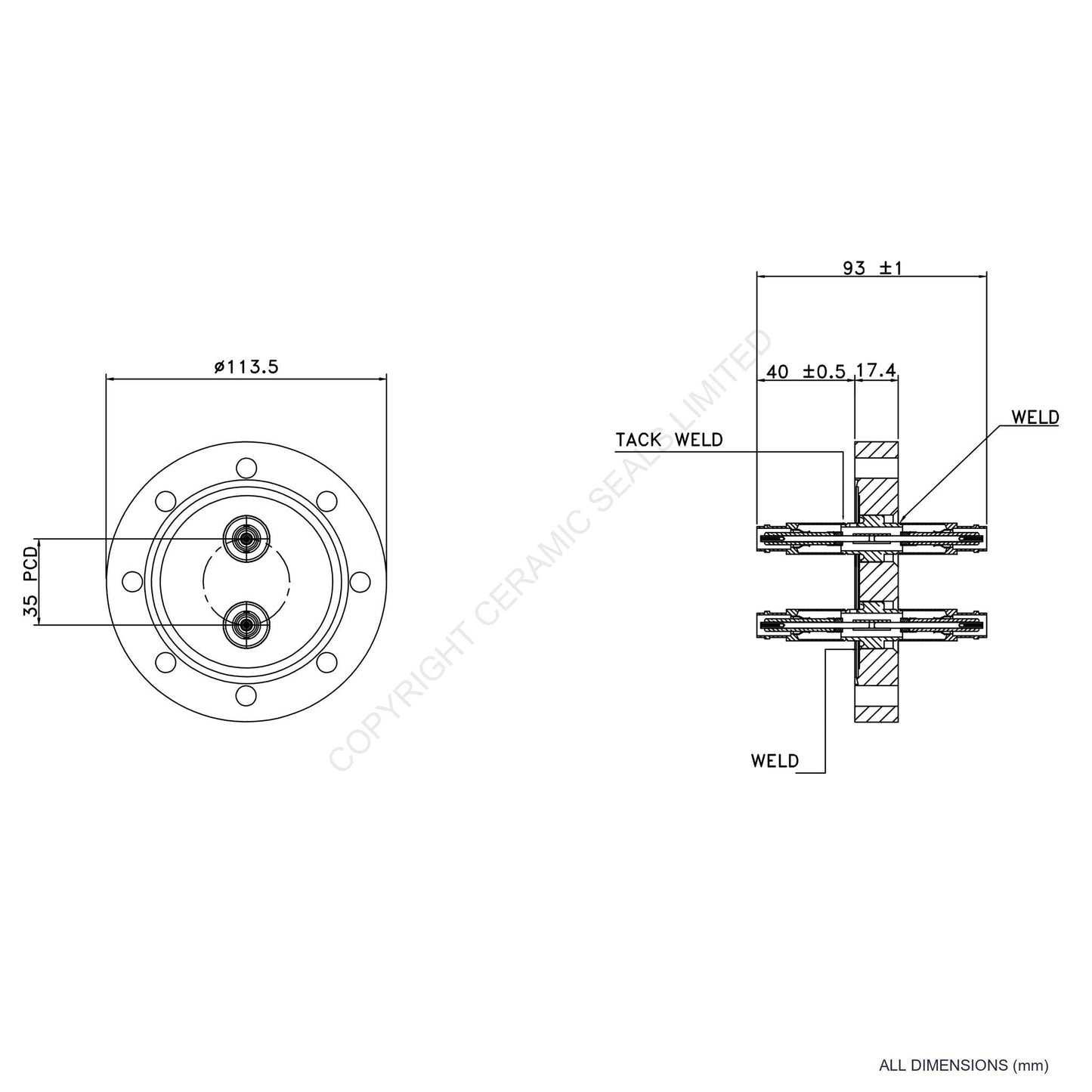 500V 2 Way Double Ended BNC