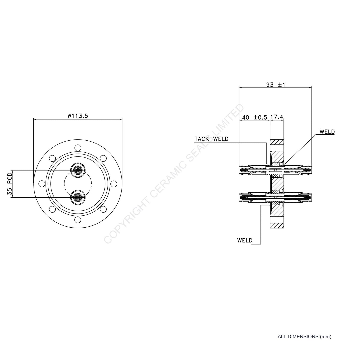 500V 2 Way Double Ended BNC
