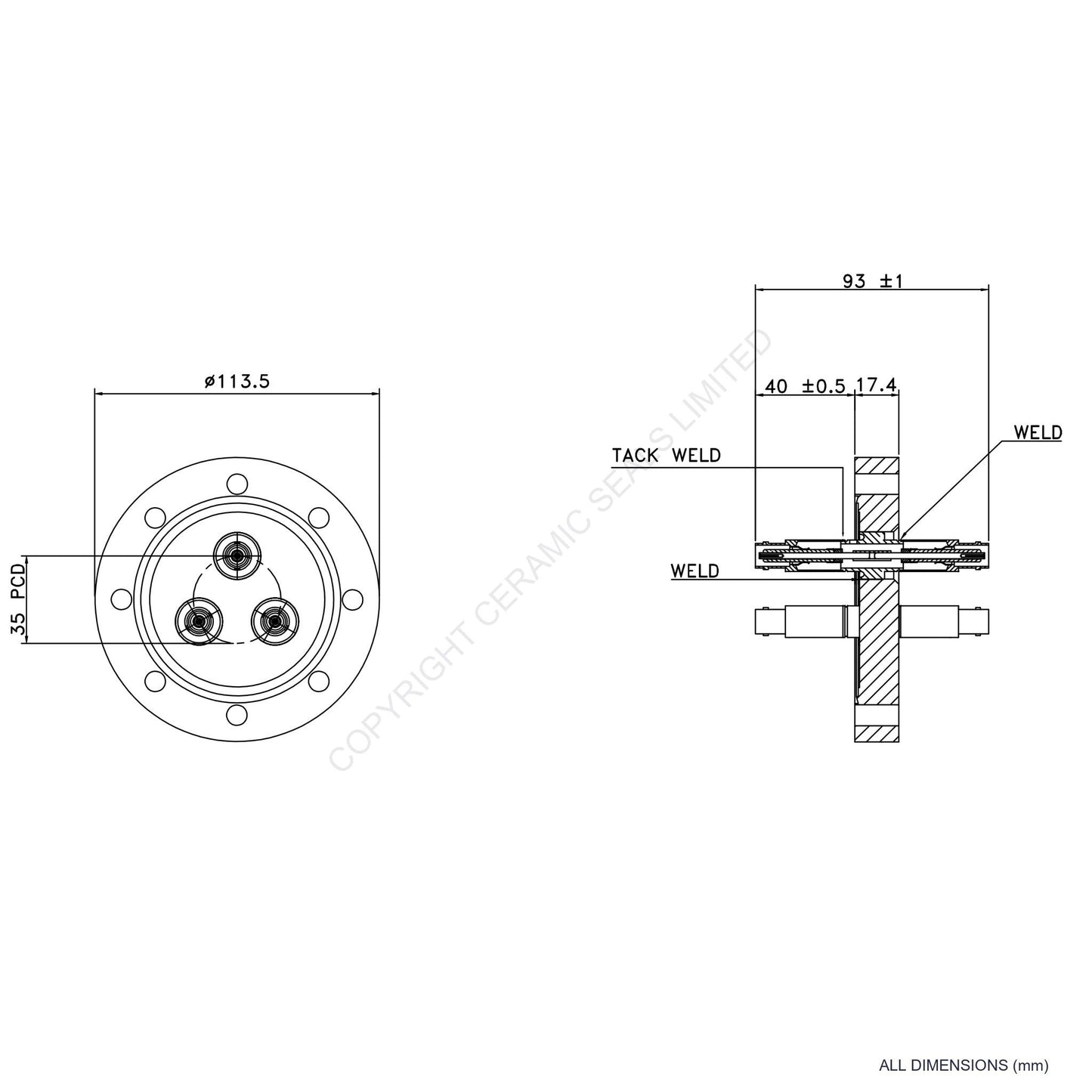 500V 3 Way Double Ended BNC