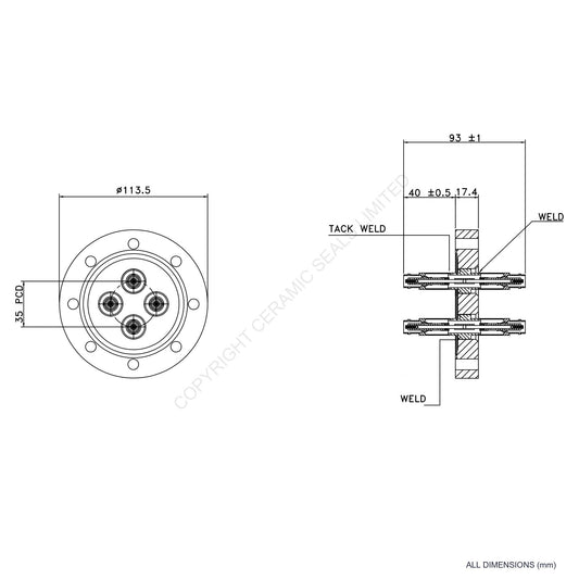 500V 4 Way Double Ended BNC