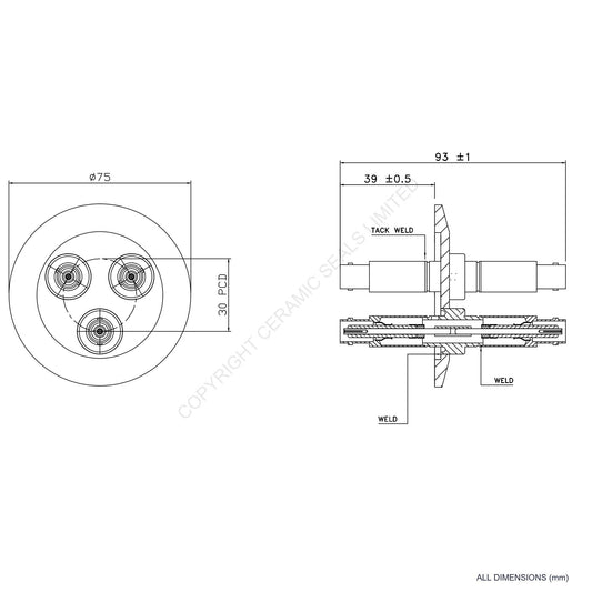 500V 3 Way Double Ended BNC