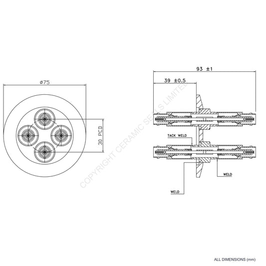 500V 4 Way Double Ended BNC