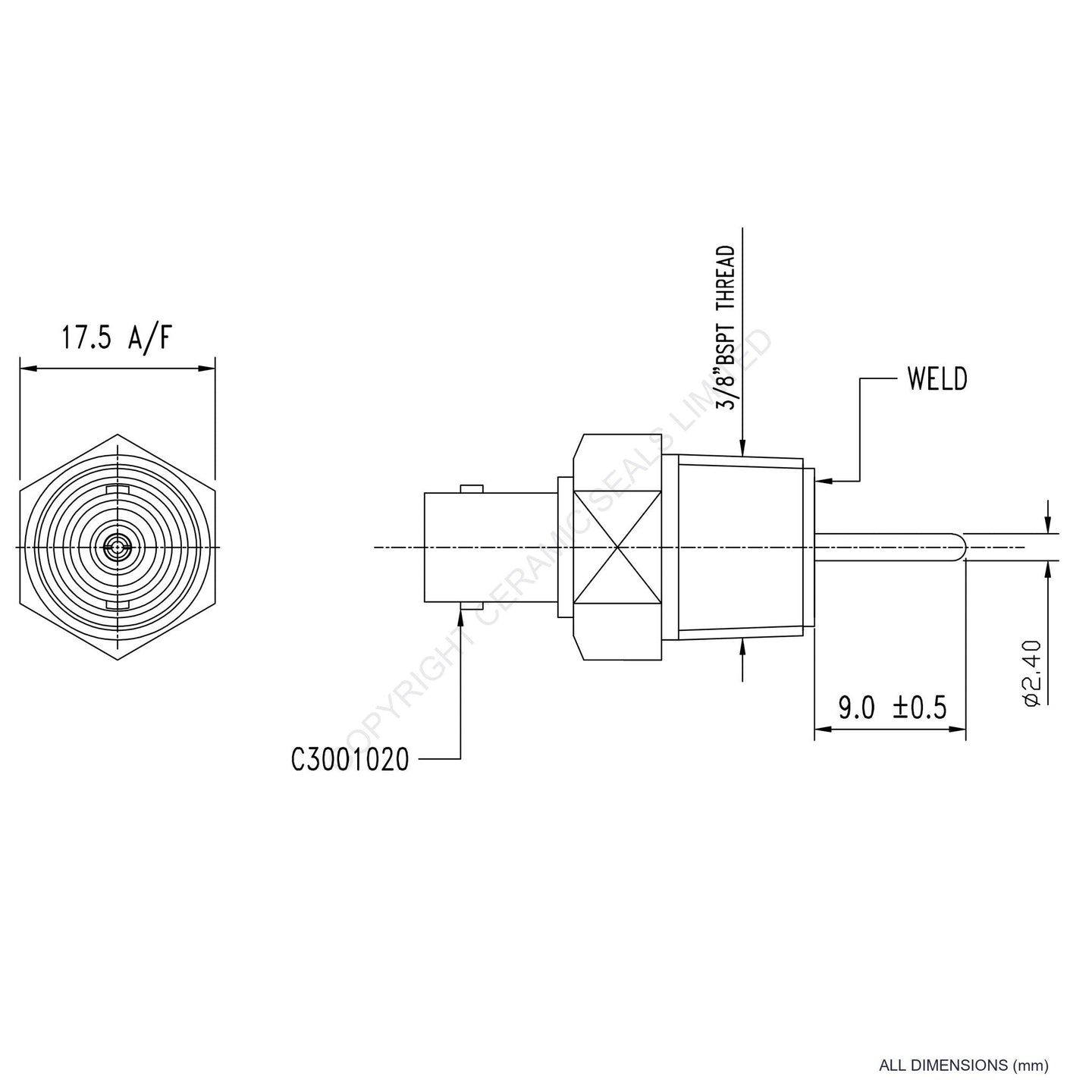 5kV MHV Bulkhead Feedthrough