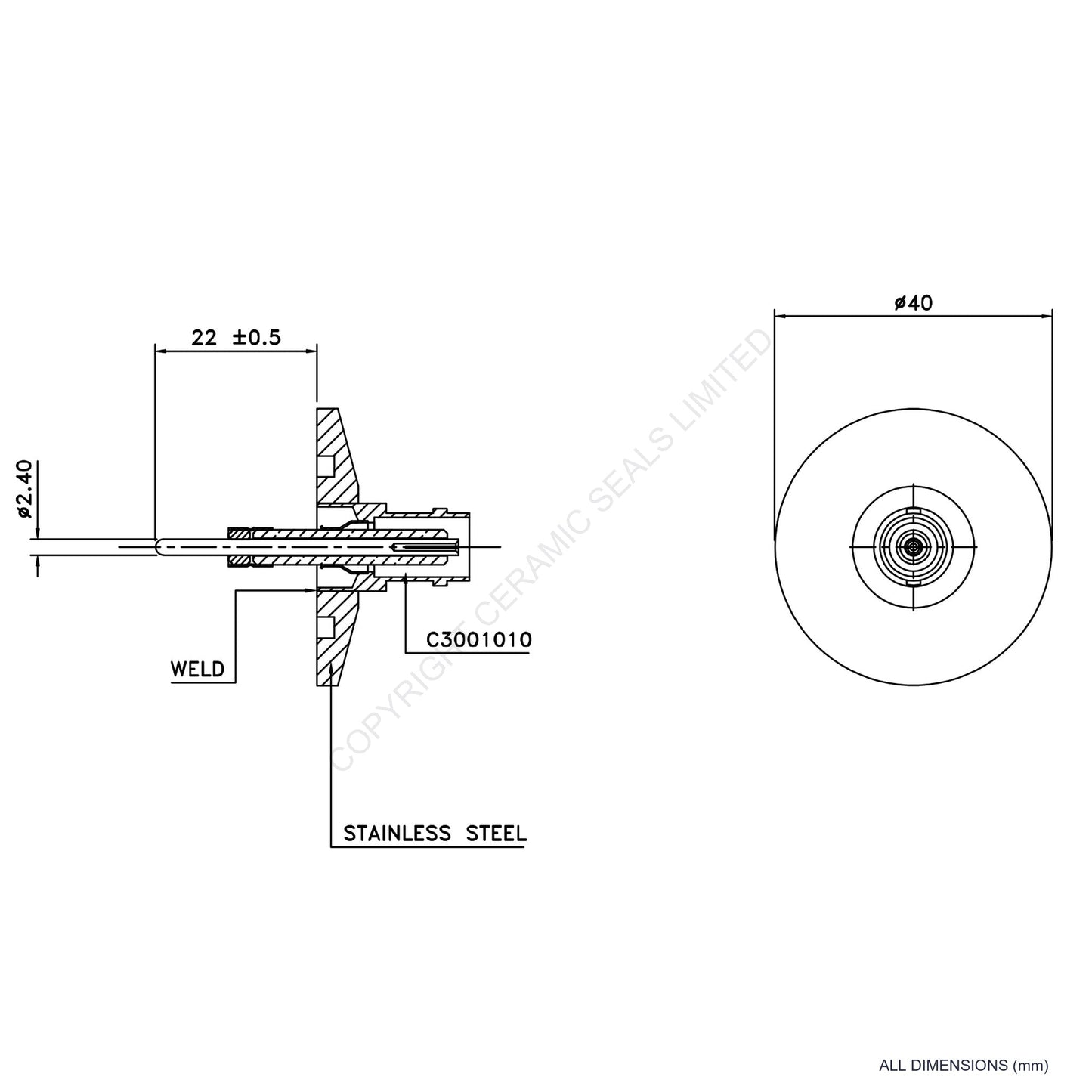 5kV MHV Flanged Connector