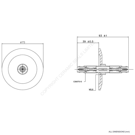 5kV Double Ended MHV O-Ring Flanged