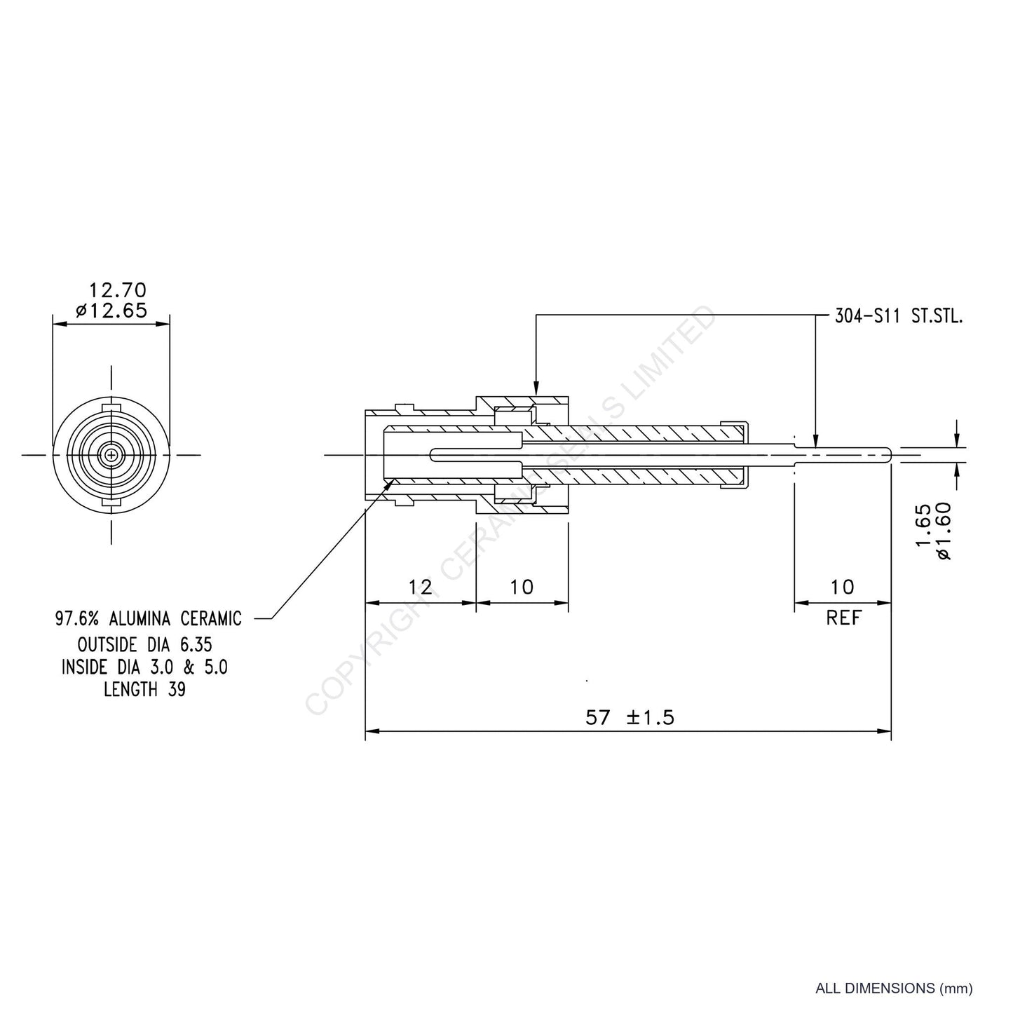 10kV SHV Feedthrough