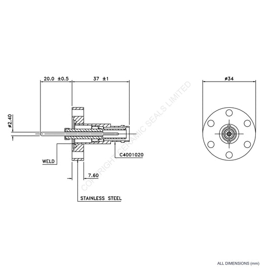 10kV SHV Flanged Connector
