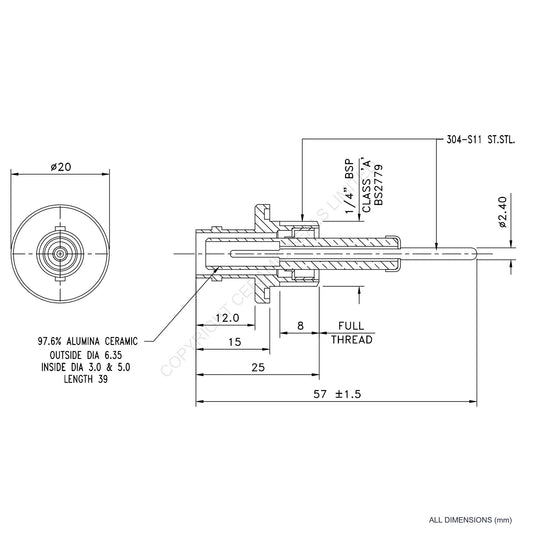 10kV SHV Feedthrough