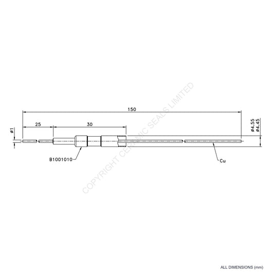 Single Thermocouple (-) Copper
