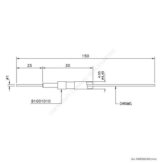 Single Thermocouple (+) Chromel