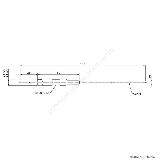 Single Thermocouple (-) Copper/Nickel