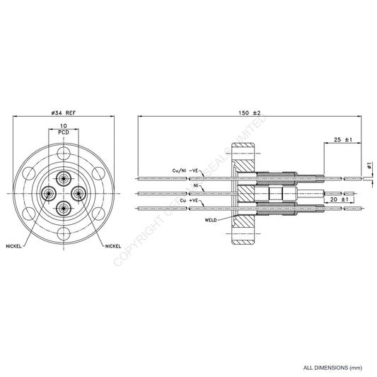 Power And Thermocouple Type T
