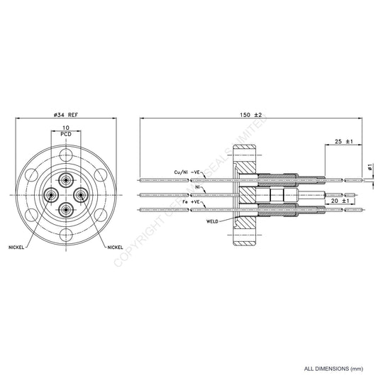 Power And Thermocouple Type J