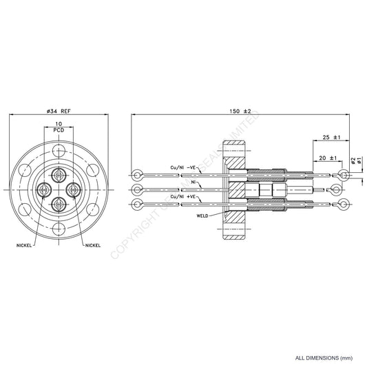 Power And Thermocouple Type T