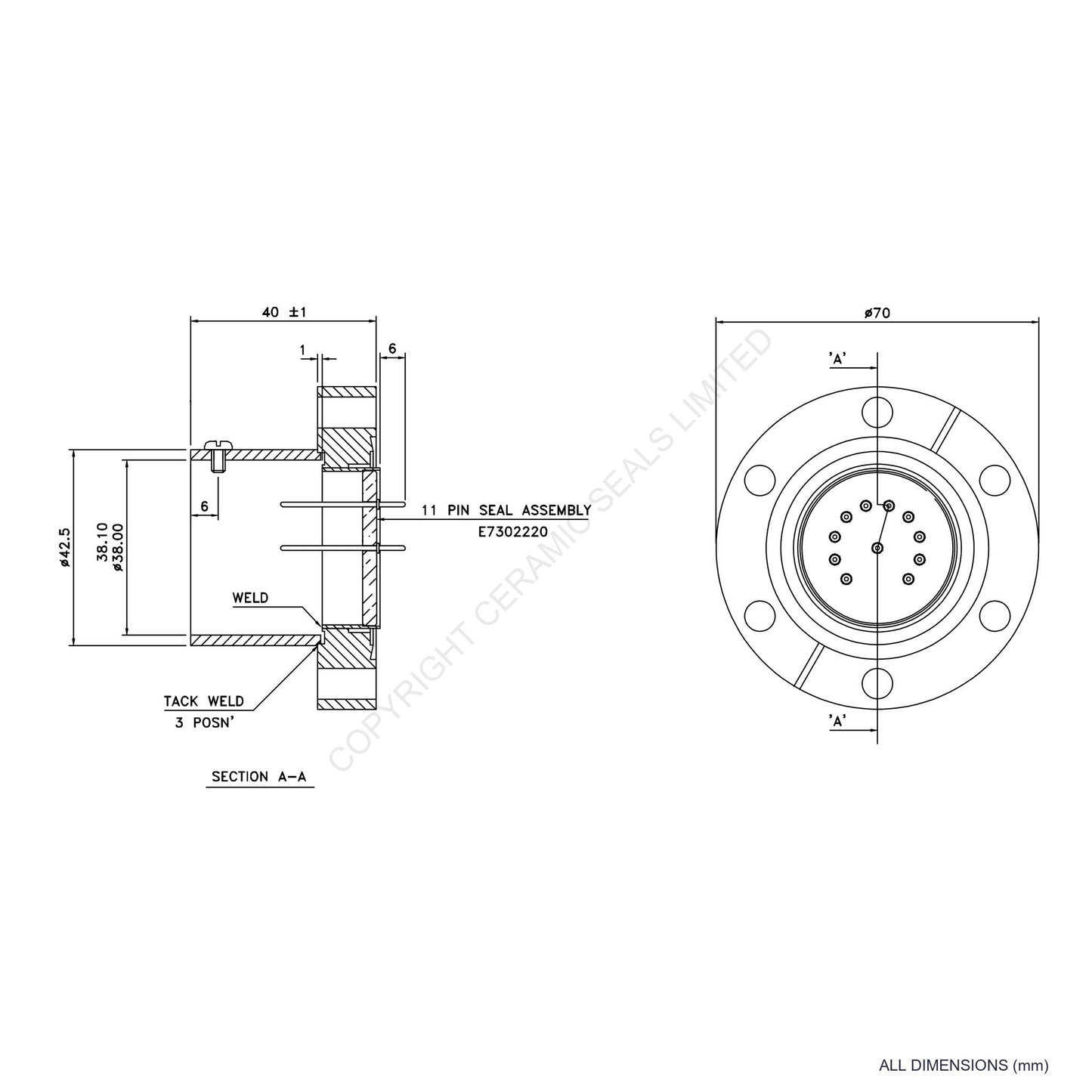11 Pin Socket