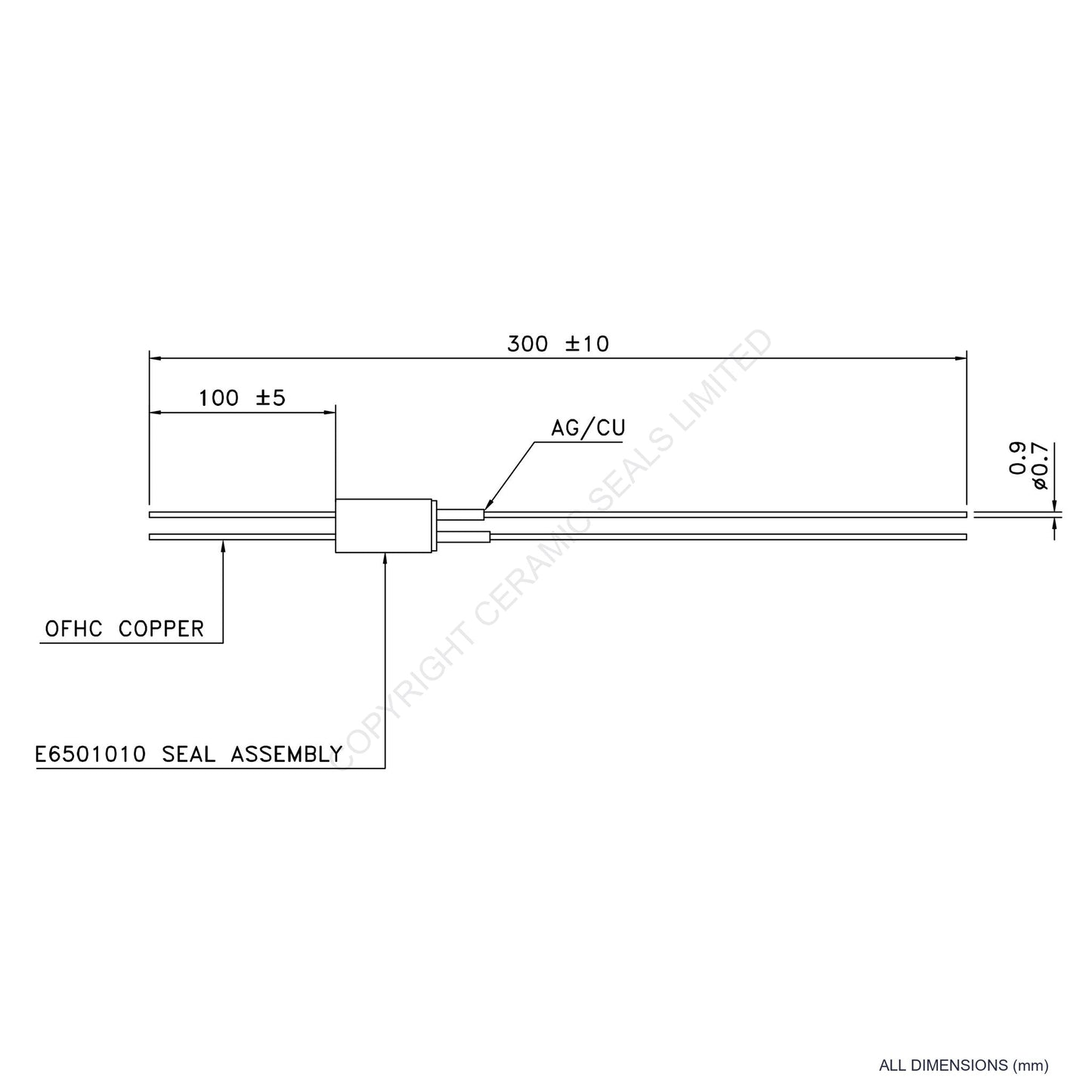 2 Pin Feedthrough