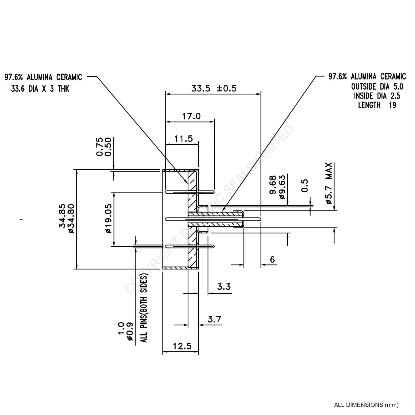 11 Pin Feedthrough