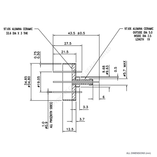 11 Pin Feedthrough
