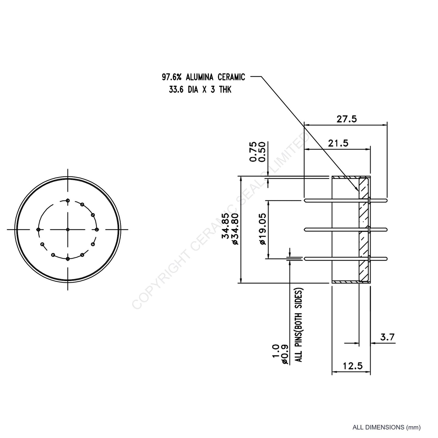 11 Pin Feedthrough