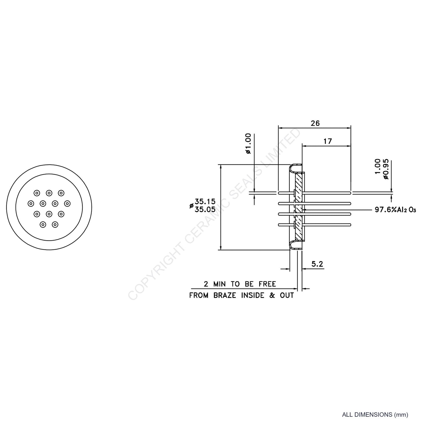 12 Pin Feedthrough