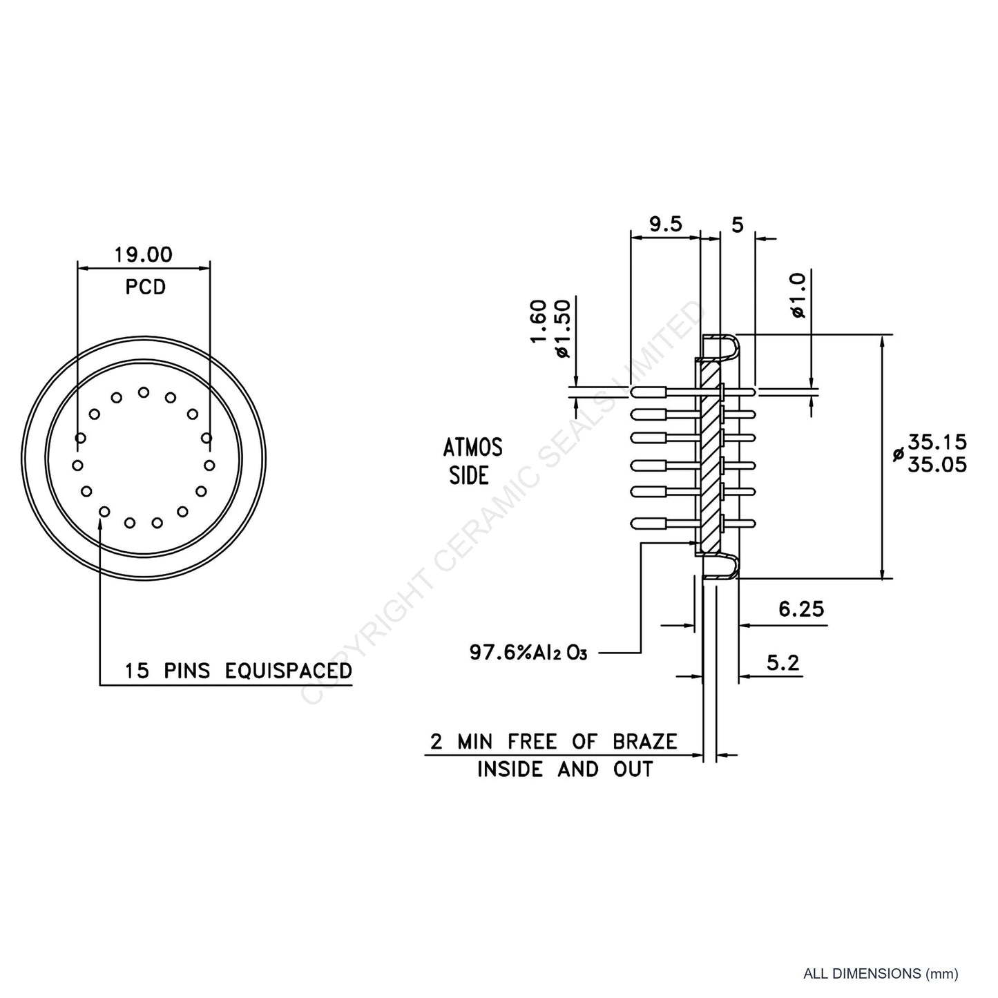 15 Pin Feedthrough