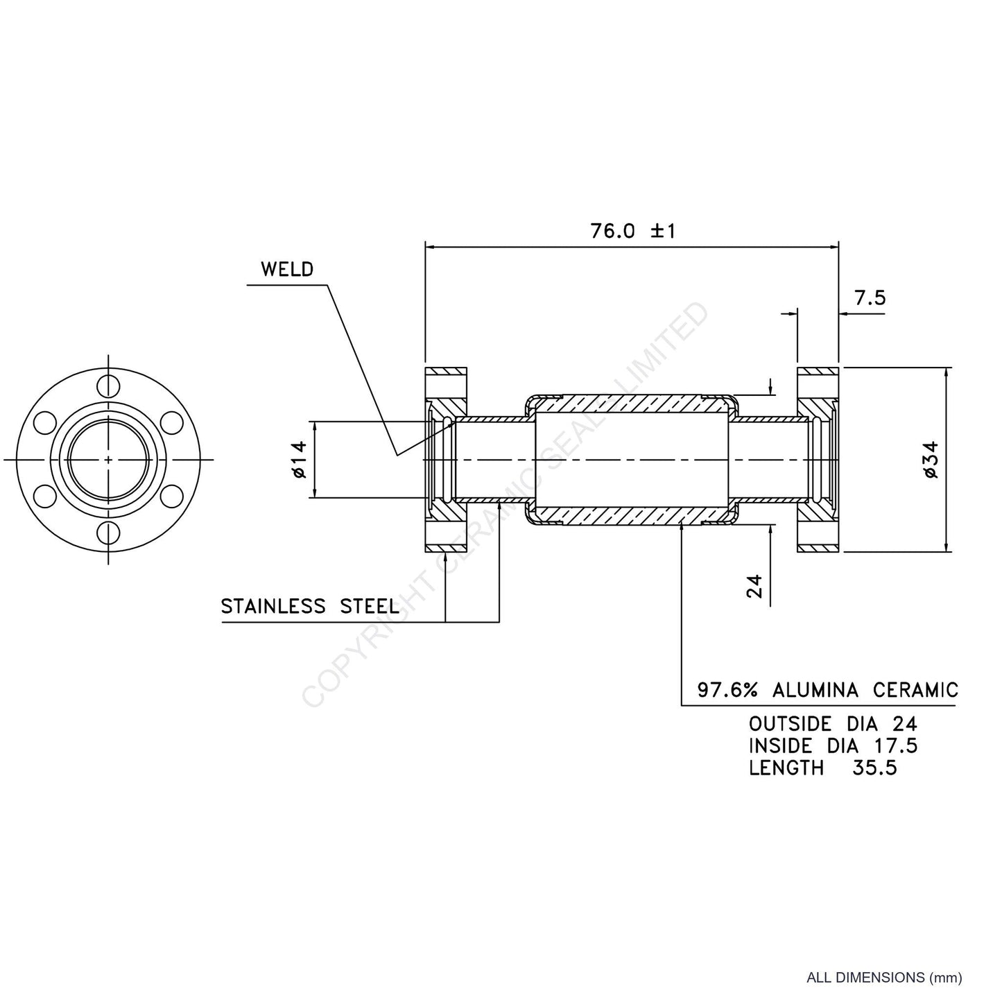 15kV Flanged Isolator