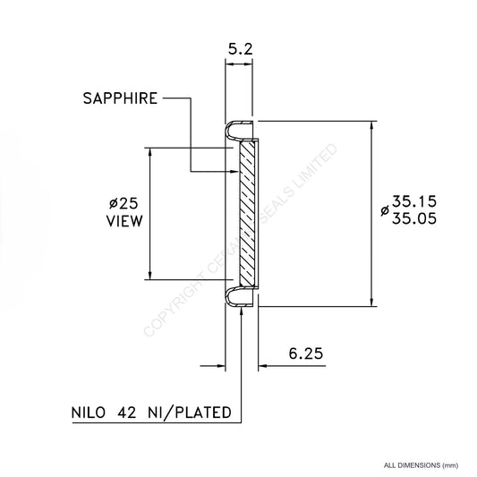 Viewport Weldable (25mm)