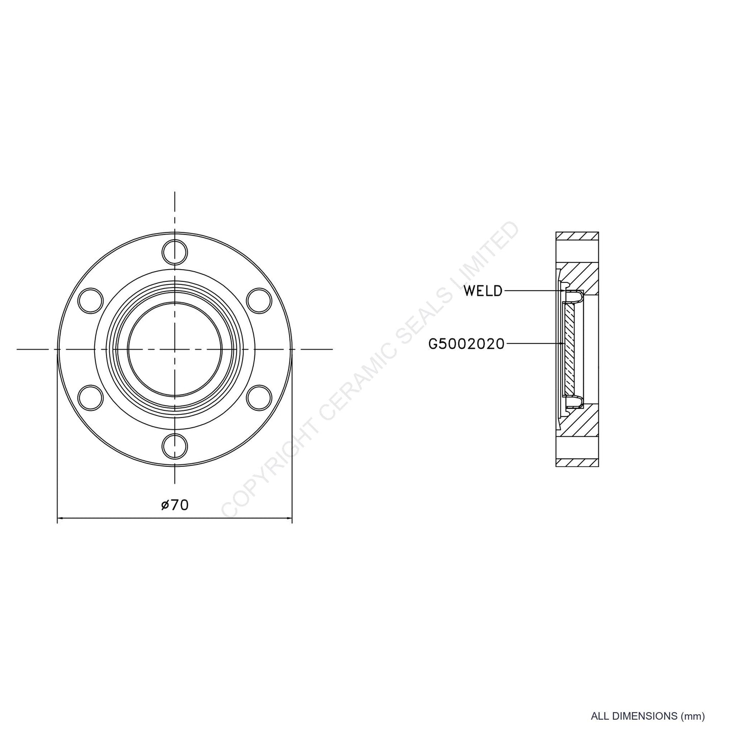 Viewport UHV Flanged (25mm)