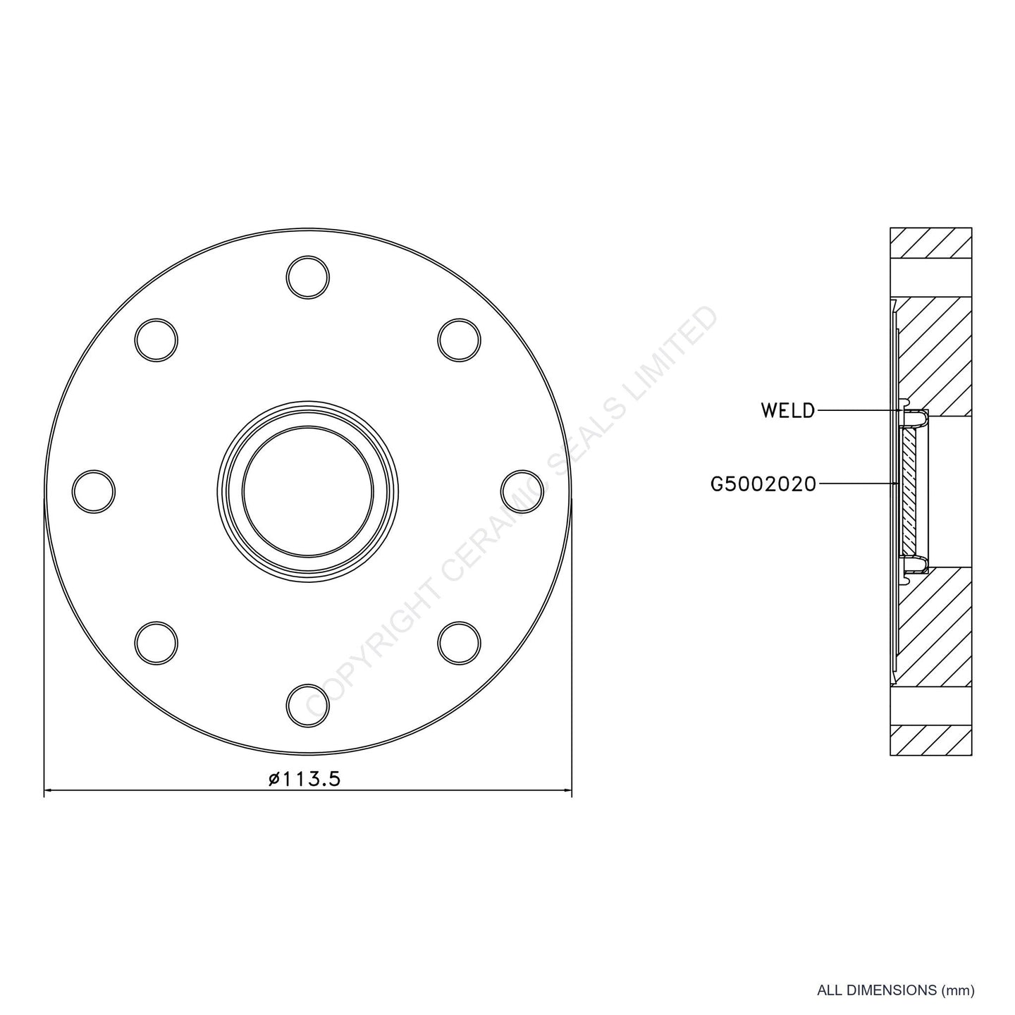 Viewport UHV Flanged (25mm)